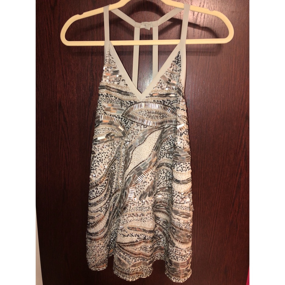 NBD silver sparkle dress